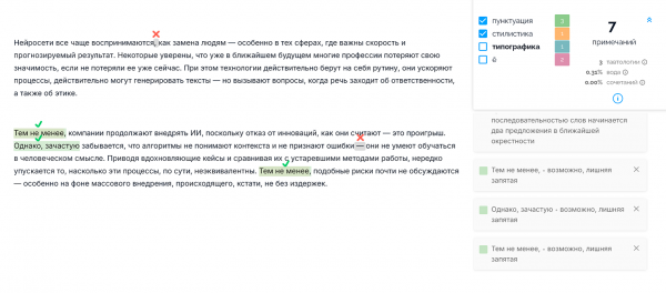 Нейросети для проверки текстов на ошибки: тестируем 7 сервисов