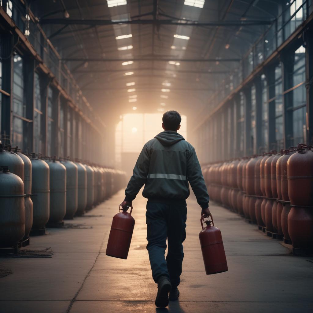Технические газы в баллонах