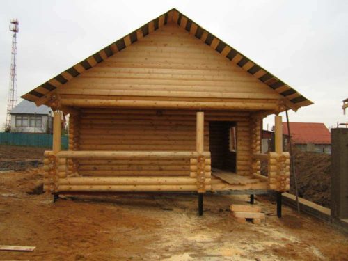 Баня на свайно-винтовом фундаменте