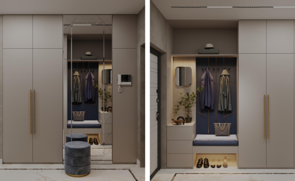 Планировка коридора: дизайн однокомнатных квартир