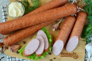 Домашняя колбаса в коллагеновой оболочке